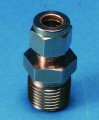 Male connector with double ferrules and nut, SS