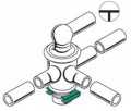 Aldrich® high-vacuum glass stockcock, T-bore