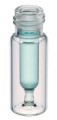 Interlocked™ vial with fused glass insert, screw top
