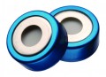 Vial crimp seals, BiMetal (magnetic), 20 mm, with PTFE/silicone septa, pkg 100